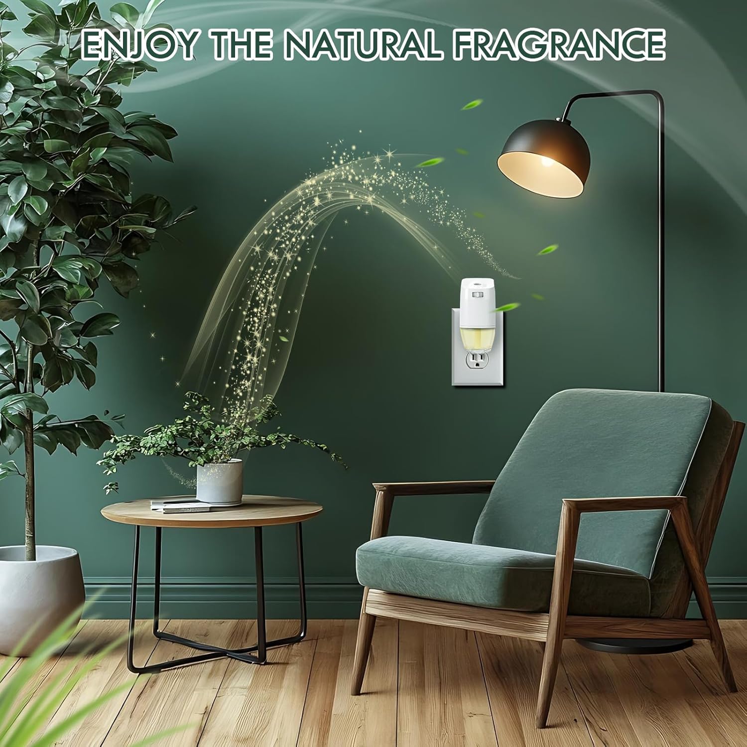 Plug In Air Freshener Refills - Citronella apple cinnamon Fragrance, 6 Count Aromatherapy Oil Diffuser for Home, Bathroom and Outdoors - Compatible with Air Wick, Compatible with Glade